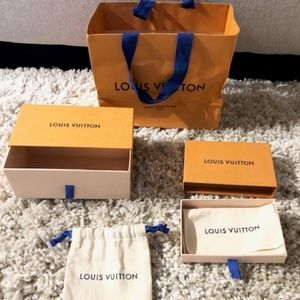 2- Louis Vuitton Boxes &2  Dust Bags 5 ITEMS!